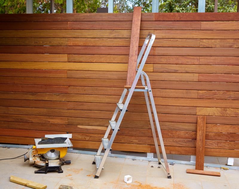 Solid Panel Fence Installation