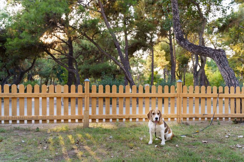 Wooden Dog Fence Installation